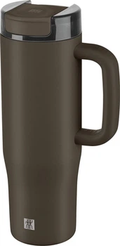 Kubek termiczny Zwilling Thermo Plus brązowy ze słomką 900 ml (4009839704659)