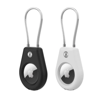 Чехол Hurtel для Apple AirTag со стальной линкой Black + White (2 pack) (5907769372421)