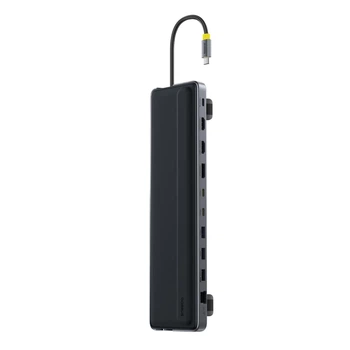 Док-станция Baseus EliteJoy EH3 hub 12в1 USB-C - 2xHDMI 4K@60Hz DisplayPort 4K@60Hz 2xUSB-C 10Gb/s 2xUSB-A 5Gb/s USB-A 480Mb/s SD/microSD 3.0 RJ45 (69