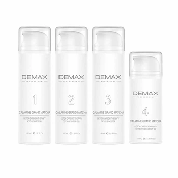Карбокситерапия Demax Детоксицирующая карбокситерапия с каламином и матчами для восстановления чувствительной кожи Grand Matcha набор 10 процедур