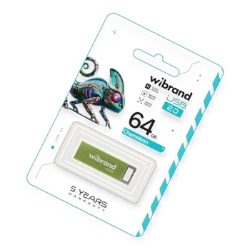 Флешка USB 2.0 64Gb Сhameleon green Wibrand