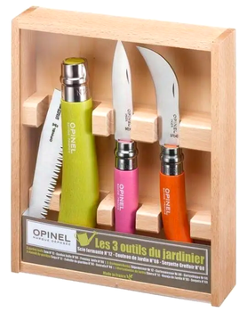 Садовый набор ножей 3 предмета нержавеющая сталь для сада Opinel LS-1065