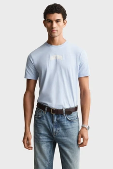 Чоловіча блакитна футболка GRAPHIC Gant XXL 2003433