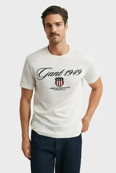 Чоловіча біла футболка GRAPHIC Gant L 2003370