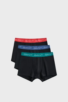 Чоловічі чорні боксери (3 шт) TRUNK Gant XXL 902613003