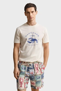 Чоловіча біла футболка GRAPHIC Gant L 2003425