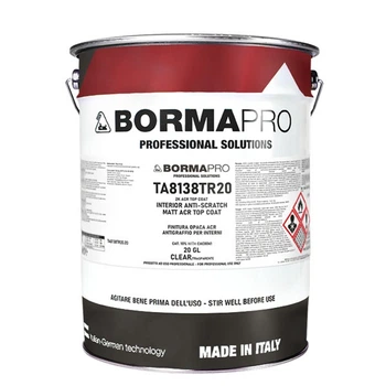 Лак паркетний акриловий 2к прозорий Borma Wachs ACR 2K TOP COAT PRO 8138 TR 20л