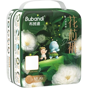 Подгузники-трусики Bubandi Camellia Core, размер NB, 80 шт, унисекс