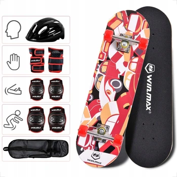 Скейтборд WINMAX 70 х 20 см дитячий, шолом, протектори, ABEC-9,