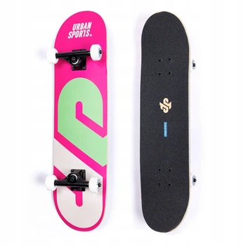 Рожевий логотип Urban Sports 8,0" Повний скейтборд