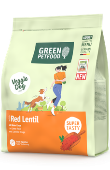 Сухой корм Green Petfood VeggieDog Origin (Red Lentil) Вегетарианский безглютеновый, полноценный корм для взрослых собак 0,9 кr*5 (4,5 кг) (89863)