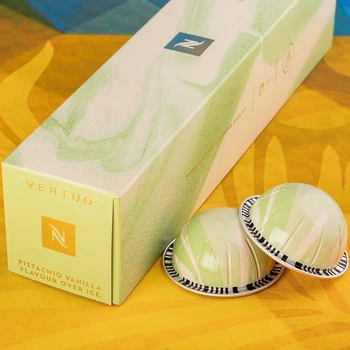 Капсули Nespresso Vertuo Pistachio Vanilla Over Ice (Фісташка та ваніль) 80 мл - 10 капсул