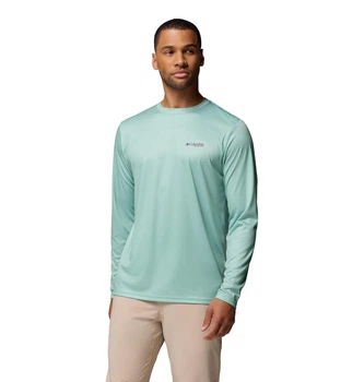 Мужской лонгслив Columbia с технологией Omni-Shade 1160225816 (Зеленый 1X)