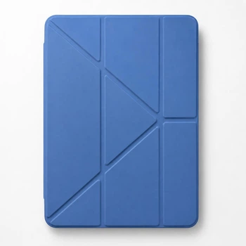 Чехол Case Pro Origami Smart Case Clear + Stylus для iPad Air 4/5 10.9" / iPad Pro 11" 2018-2022 с прозрачной задней частью и местом под стилус Blue синий