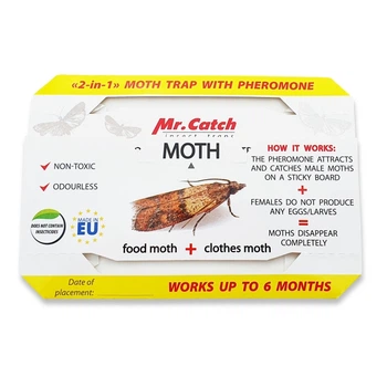 Феромонна клейова пастка Mr. Catch 2 в 1 для харчової та платтяної молі