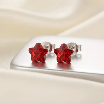 Сережки-пусети «Зірочка» з кристалом Swarovski Xuping