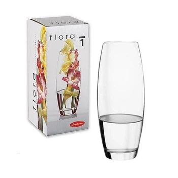 Ваза Flora овальная из стекла прозрачная 260 мм