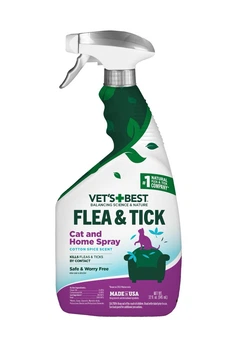 Спрей от блох и клещей для котов и дома Vet's Best Flea & Tick Home Spray for Cats Cottonspice, 946 мл