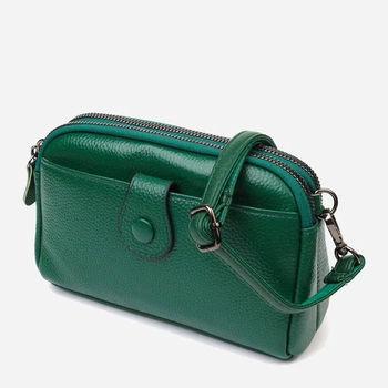 Сумка кросс боді через плече жіноча з натуральної шкіри Vintage leather-22101 Зелена