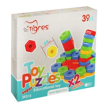 Развивающая игрушка Wader Игро пазлы SUPER 39 элементов для развития моторики