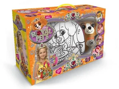 Набор для творчества Dankotoys ROYAL PET'S сумочка-раскраска + игрушка "Собачка" 5 в 1