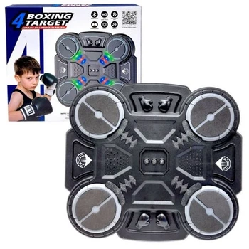 Электронный музыкальный бокс YG Toys Boxing Target для тренировки реакции и координации 6-8 лет черный