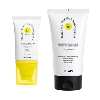 Набор для защиты кожи лица и тела SPF 30+ и SPF 50+ 2 шт Дерматокосметика