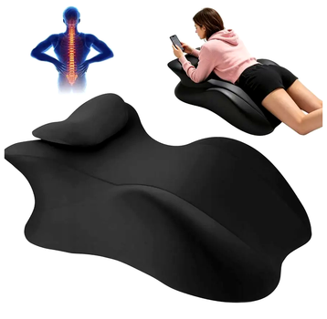 Эргономичная клиновидная подушка с эффектом памяти для отдыха и сна черный CS-0608