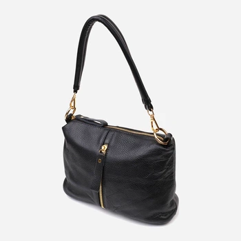 Сумка кросс боди через плечо женская из натуральная кожи Vintage leather-22135 Черная