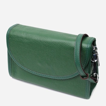 Сумка кросс боди через плечо женская из натуральная кожи Vintage leather-22260 Зеленая