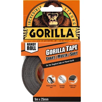 Армована клейка стрічка Gorilla Tape Handy Roll 25 мм х 9 м Чорний (5704947004330)