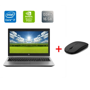 Мобильная рабочая станция Б-класс HP ZBook 15 G5 / 15.6" (1920x1080) IPS / Intel Core i7-8850H (6 (12) ядра по 2.6 - 4.3 GHz) / 16 GB DDR4 / 240 GB SSD / nVidia Quadro P1000, 4 GB GDDR5, 256-bit / TouchID / WebCam б/у + Подарок Беспроводная мышь / USB