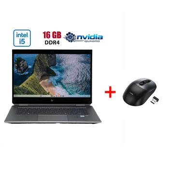 Мобильная рабочая станция HP ZBook Studio x360 G5 / 15.6" (1920x1080) IPS / Intel Core i5-8400H (4 (8) ядер по 2.5 - 4.2 GHz) / 16 GB DDR4 / 480 GB SSD / nVidia Quadro P1000, 4 GB DDR5, 128-bit / WebCam б/у + Подарок Беспроводная мышь HOCO GM28