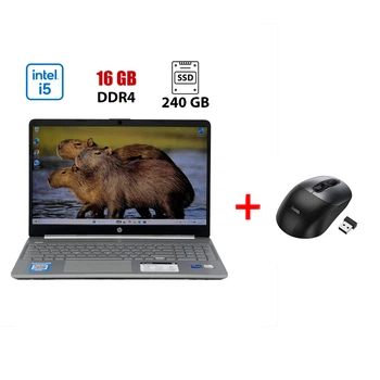 Ноутбук Б-клас HP 15-dy2045nr / 15.6" (1920x1080) IPS / Intel Core i5-1135G7 (4 (8) ядра по 4.2 GHz) / 16 GB DDR4 / 240 GB SSD / Intel UHD Graphics / WebCam б/в + Подарунок Бездротова миша HOCO GM28