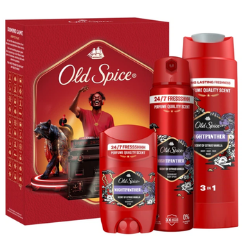 Подарунковий набір OLD SPICE NightPanter (стік 50мл + Гель для душа 250мл + спрей 150мл) (8006530005838)