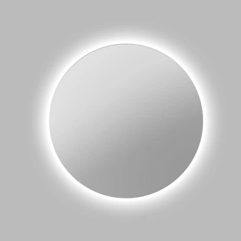 Дзеркало для ванної VOLLE LUNA з підсвіткою, хром, підвісний, Ø80 см