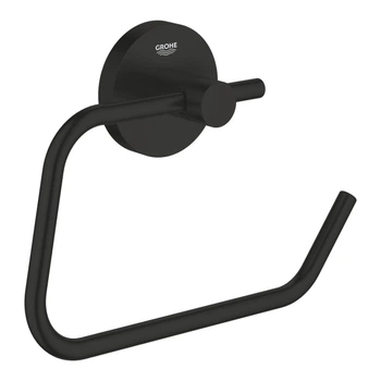 Тримач туалетного паперу GROHE ESSENTIALS, чорний/матовий, скруглений квадрат