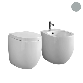 Підвісне біде NIC DESIGN MILK, сірий/матовий, напівкругла