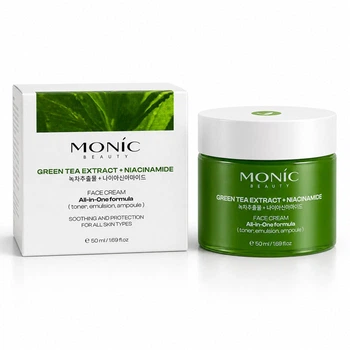Крем для лица Monic Beauty All-in-One Formula с экстрактом зеленого чая и ниацинамидом, 50 мл ( 5061010293153 )
