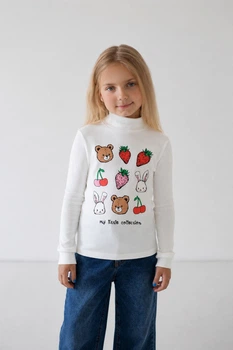 Водолазка для дівчаток АвексТекс 04-2640-18НД 98 см молочний collection
