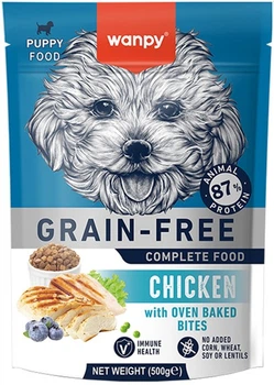 Сухой беззерновой корм Wanpy Puppy Grain Free Chicken для щенков до 1 года, с курицей 0.5 кг (6927749823087)