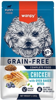 Сухий беззерновий корм Wanpy Puppy Grain Free Chicken для цуценят віком до 1 року, з куркою 1.5 кг (6927749823049)