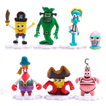 Игрушка Игровые фигурки Губка Боб, набор 7 шт. для детей (арт 16063)