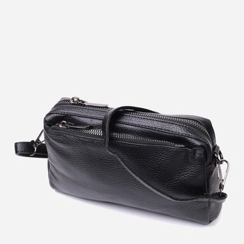 Сумка кросс боди через плечо женская из натуральная кожи Vintage leather-22375 Черная