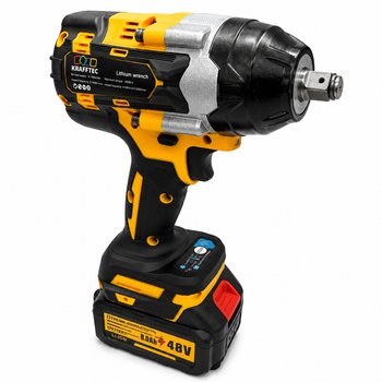 Гайковерт Krafftec PRO 1500 Нм 48V жовтий