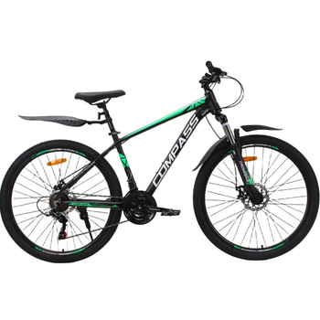 Велосипед CrossBike 27,5" Compass 2026 Рама 17" black-green