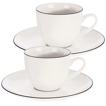 Zestaw filiżanek Orion Decora porcelanowe ze spodkami 100 ml 2 szt (8592381256111)