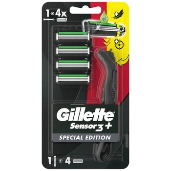 Набор бритв для бритья GILLETTE Sensor3+ SPECSAL EDITION+4 сменные кассеты - 623542