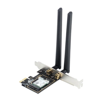 Wi-Fi/Bluetooth адаптер Newmine AX210 WiFi6E / 5374 Мбіт/с / Bluetooth 5.3 / Три діапазони / MU-MIMO / PCI Express