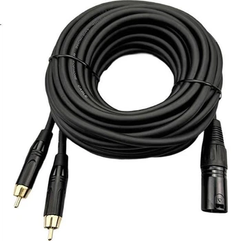 Кабель аудіо Yeren YR-YP88 Jack 6.3 мм — 2 х RCA, 1 м